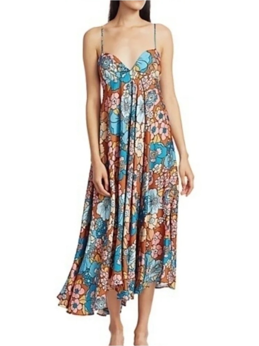 Dodo Bar Or Mila Floral Asymmetric A-Line Midi Dress